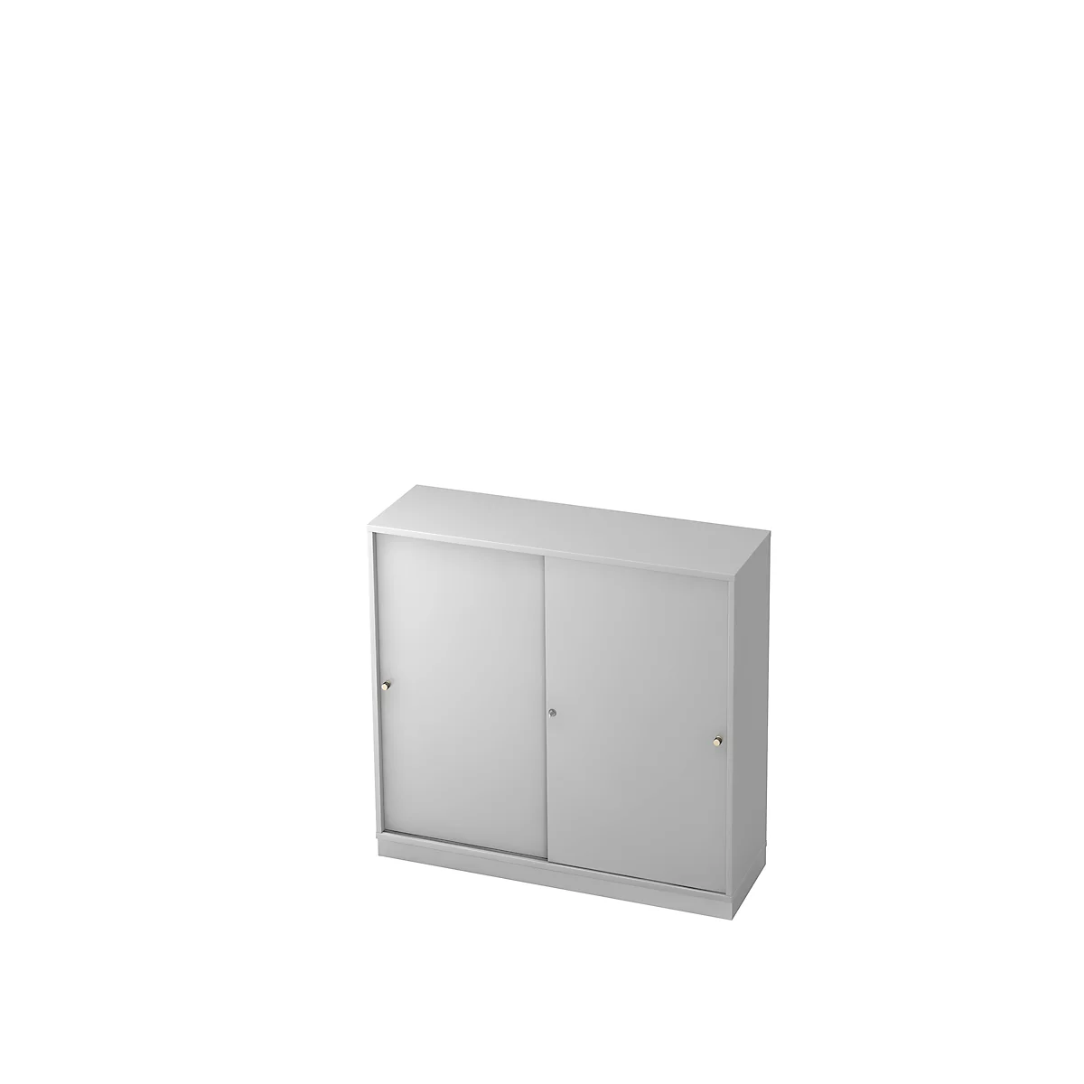 Schiebetürenschrank, 3 OH, B 1200 x T 400 mm, lichtgrau