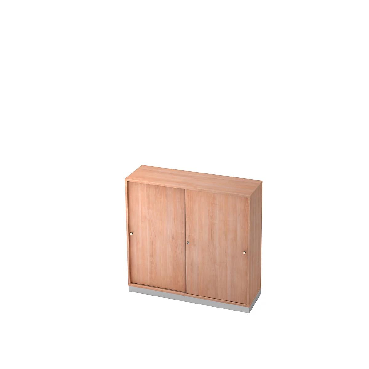 Schiebetürenschrank, 3 OH, B 1200 x T 400 mm, Nussbaum-Dekor
