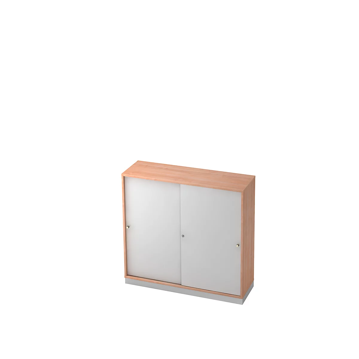 Schiebetürenschrank, 3 OH, B 1200 x T 400 mm, Nussbaum-Dekor