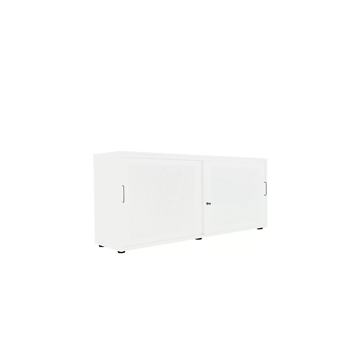 Schiebetürenschrank, Akustikfront, B 1600 mm, 2 OH, weiß
