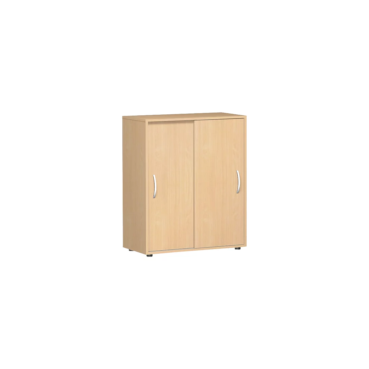 Schiebetürenschrank Alicante, 3 Ordnerhöhen, B 800 x T 400 x H 1104 mm, Buche-Dekor