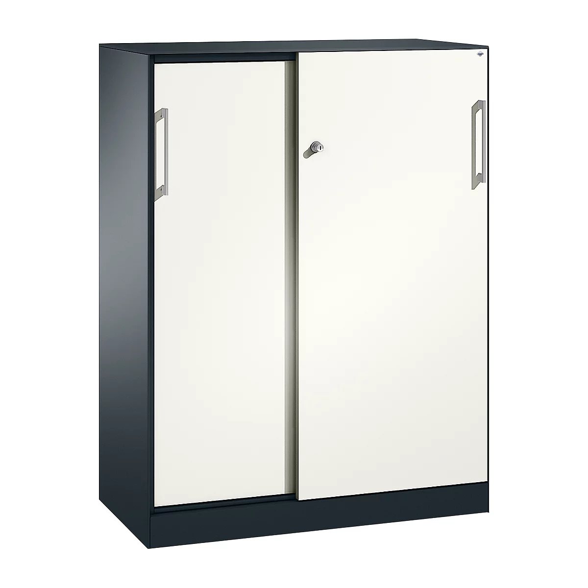 Schiebetürenschrank ASISTO C 3000, 3 Ordnerhöhen, mit Abdeckplatte, Breite 1000 mm,