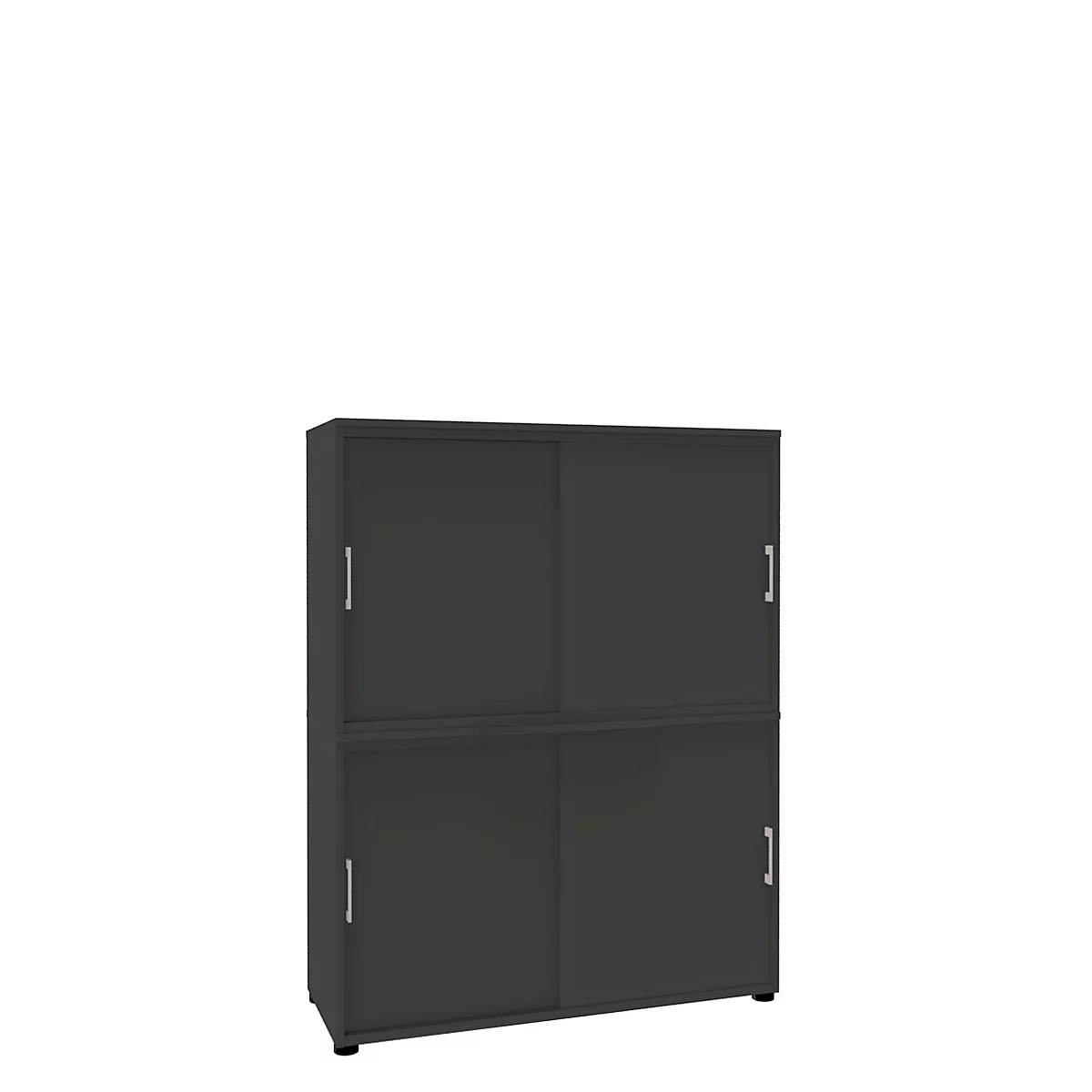 Schiebetürenschrank, B 1200 mm, 4 OH, graphit