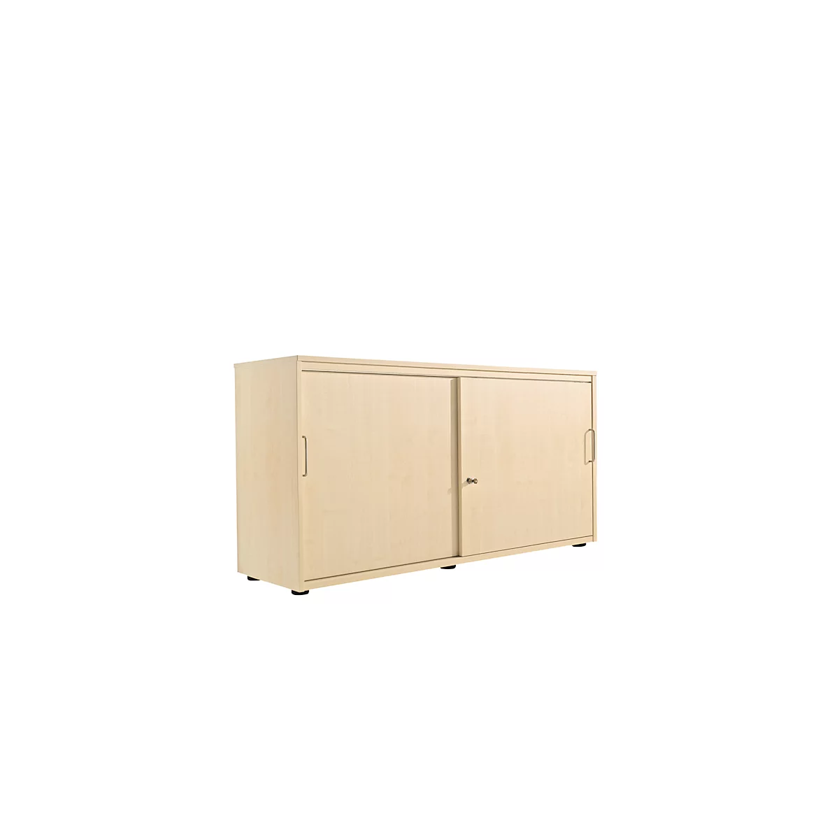 Schiebetürenschrank, B 1350 mm, 2 OH, Ahorn-Dekor