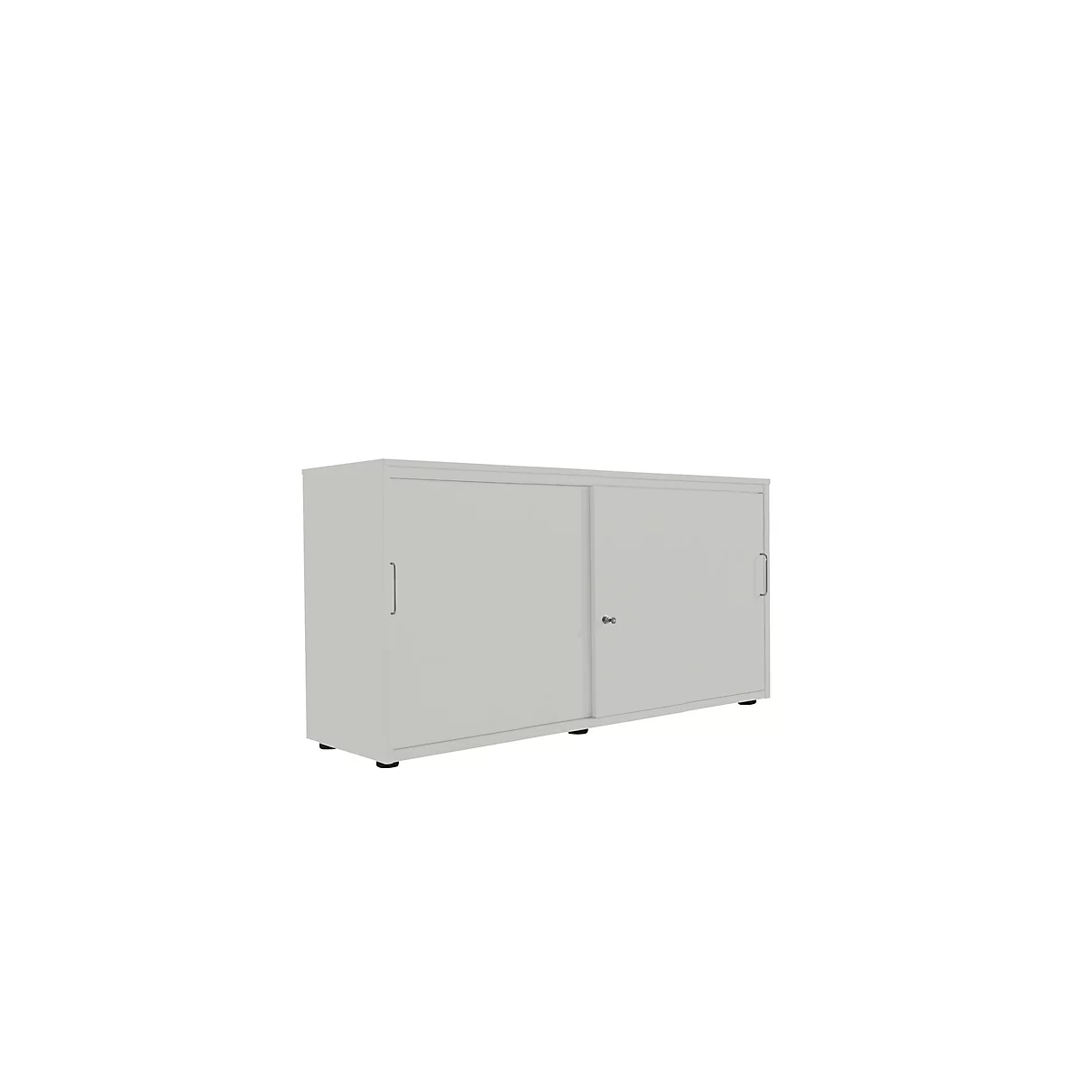 Schiebetürenschrank, B 1350 mm, 2 OH, silber