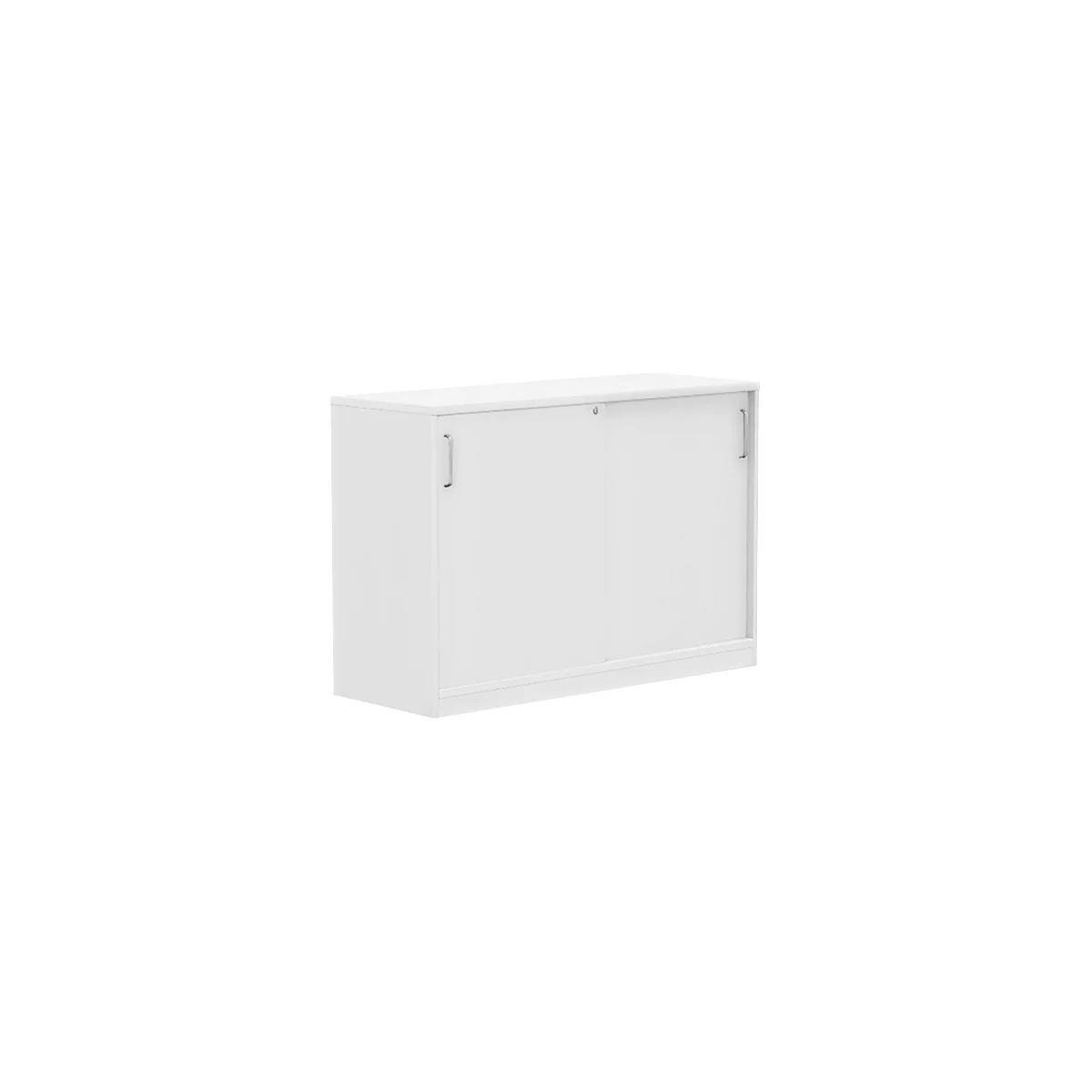 Schiebetürenschrank BEXXSTAR, 2 Ordnerhöhen, H 825 mm, weiß