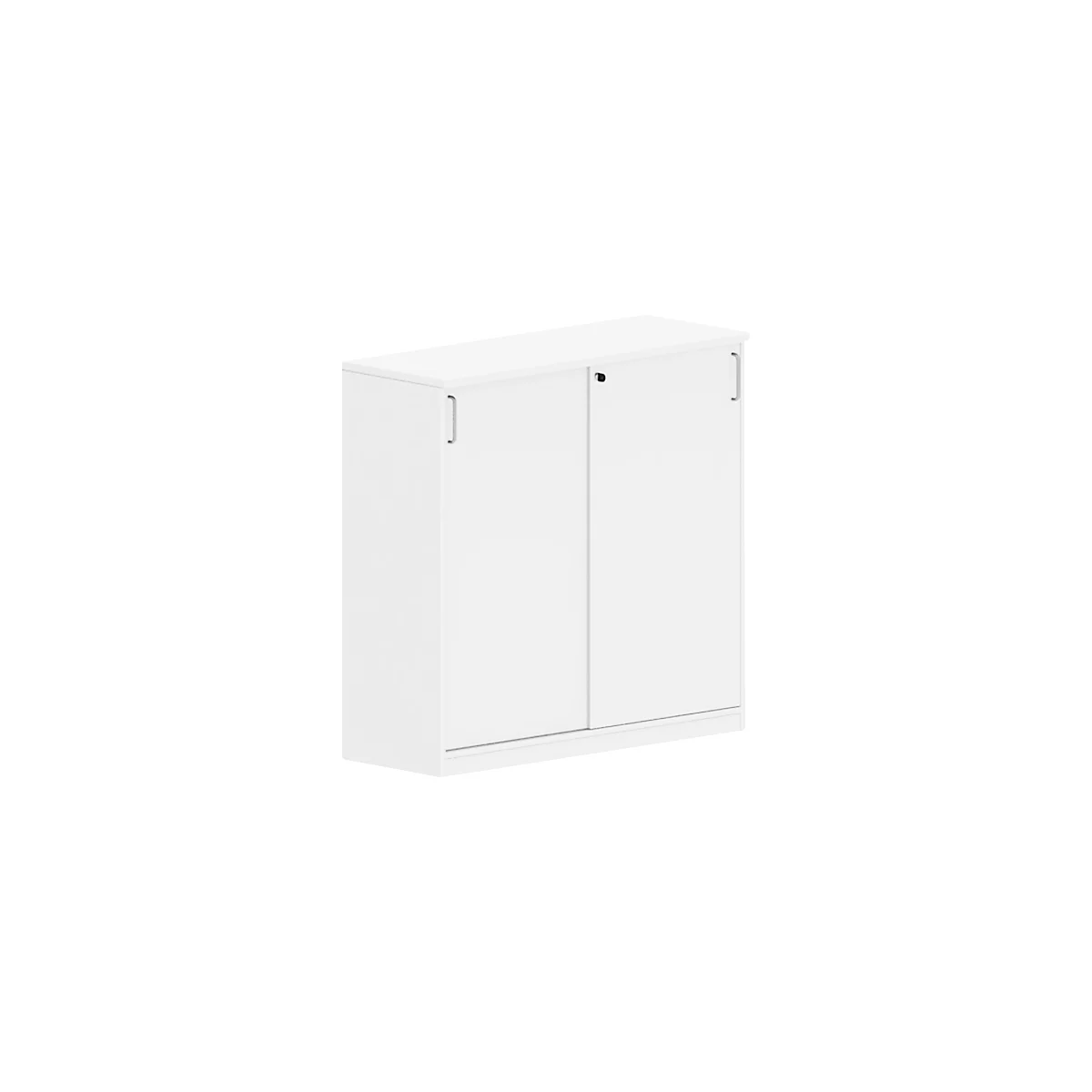 Schiebetürenschrank BEXXSTAR, 3 Ordnerhöhen, H 1155 mm, weiß