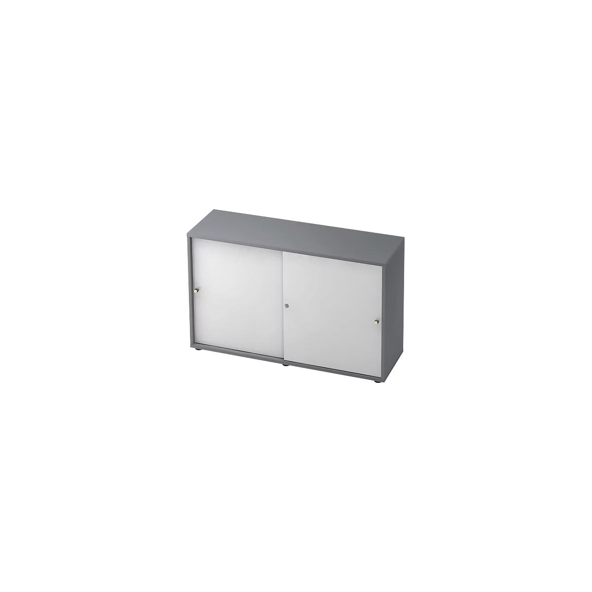 Schiebetürenschrank TOPAS LINE, 2 OH, graphit/weiß