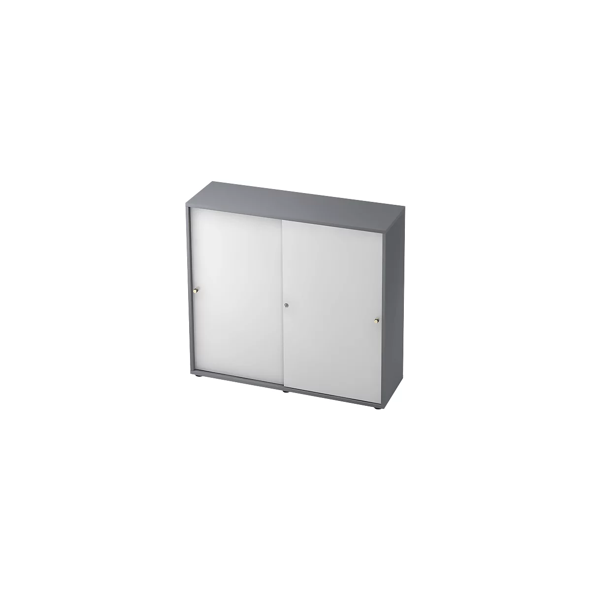 Schiebetürenschrank TOPAS LINE, 3 OH, graphit/weiß