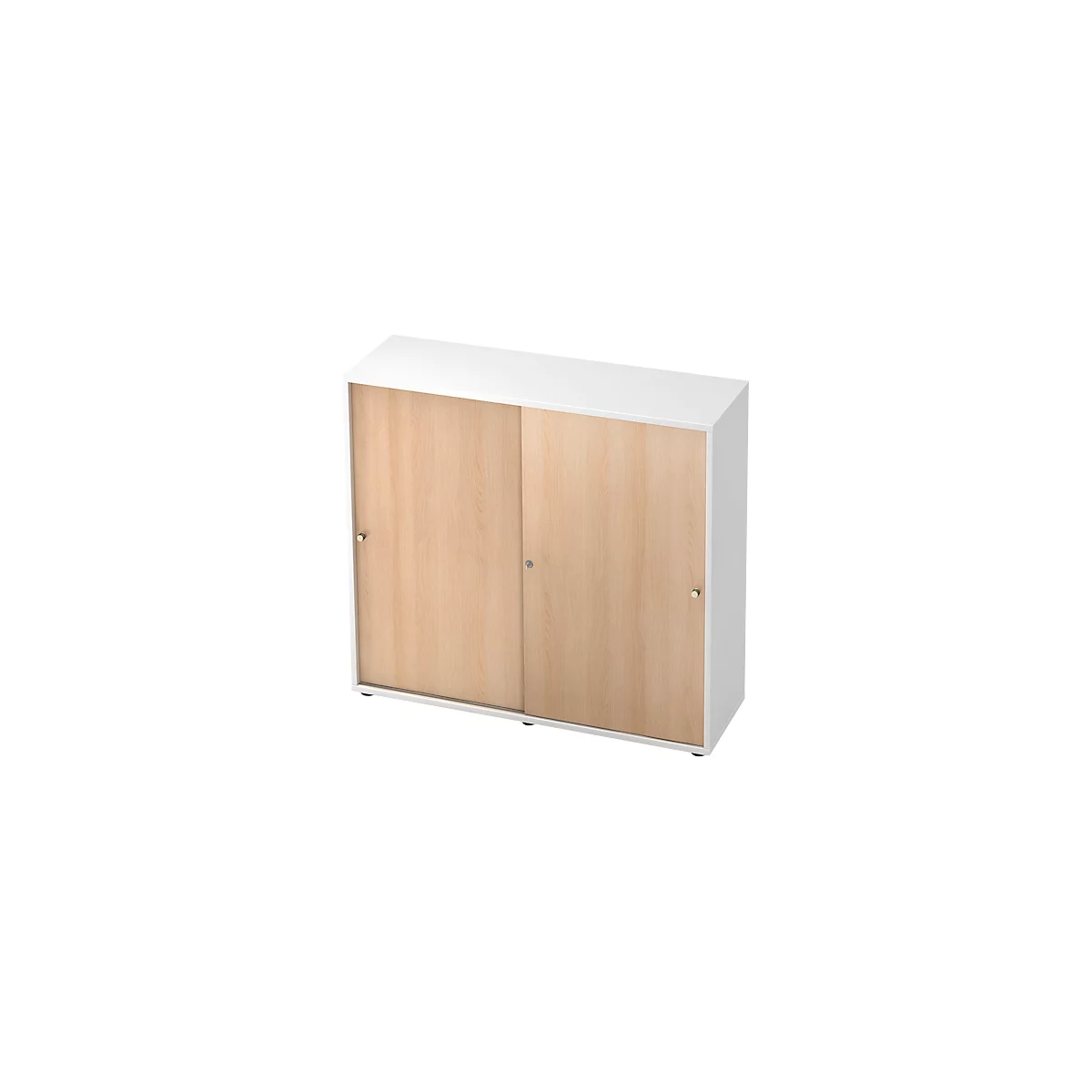 Schiebetürenschrank TOPAS LINE, 3 OH, weiß/Eiche