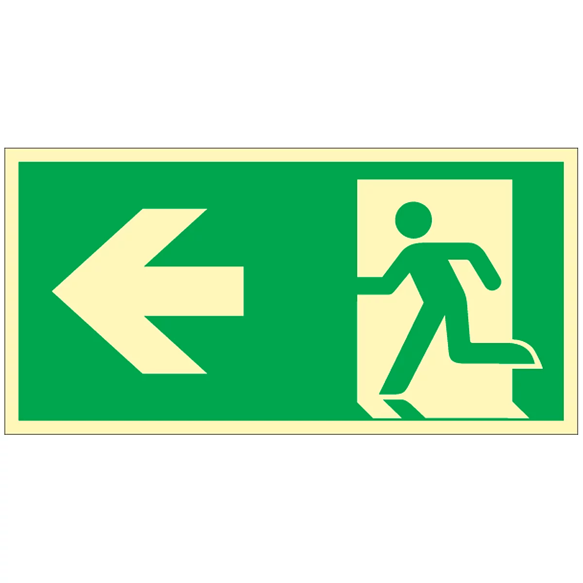 Schild Rettungsweg, linksweisend, HLA 160