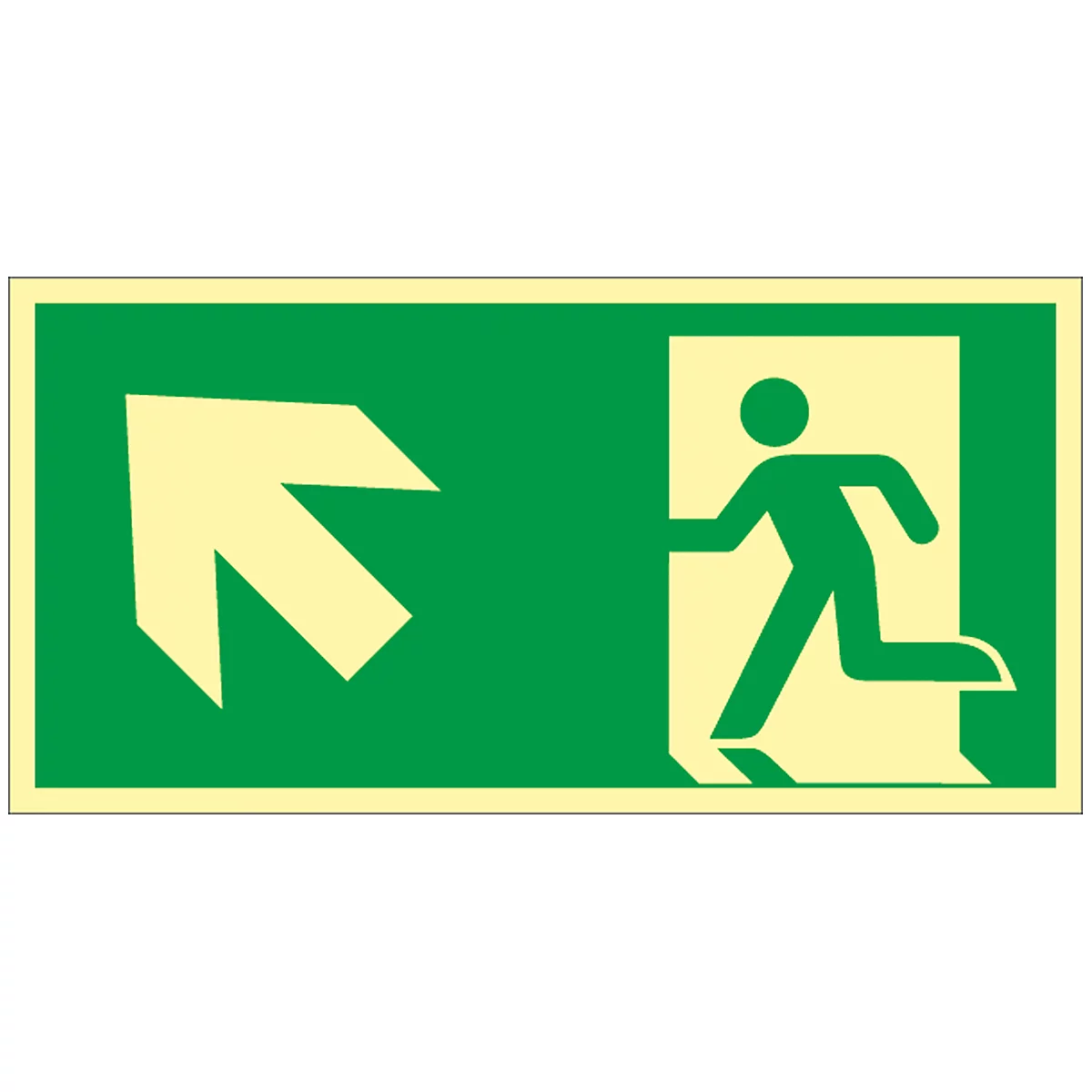 Schild Treppe aufwärts, linksweisend