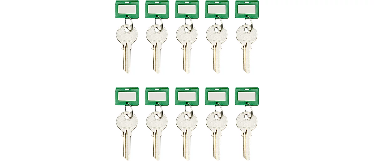 Schlüsselanhänger, 10 Stück, grün