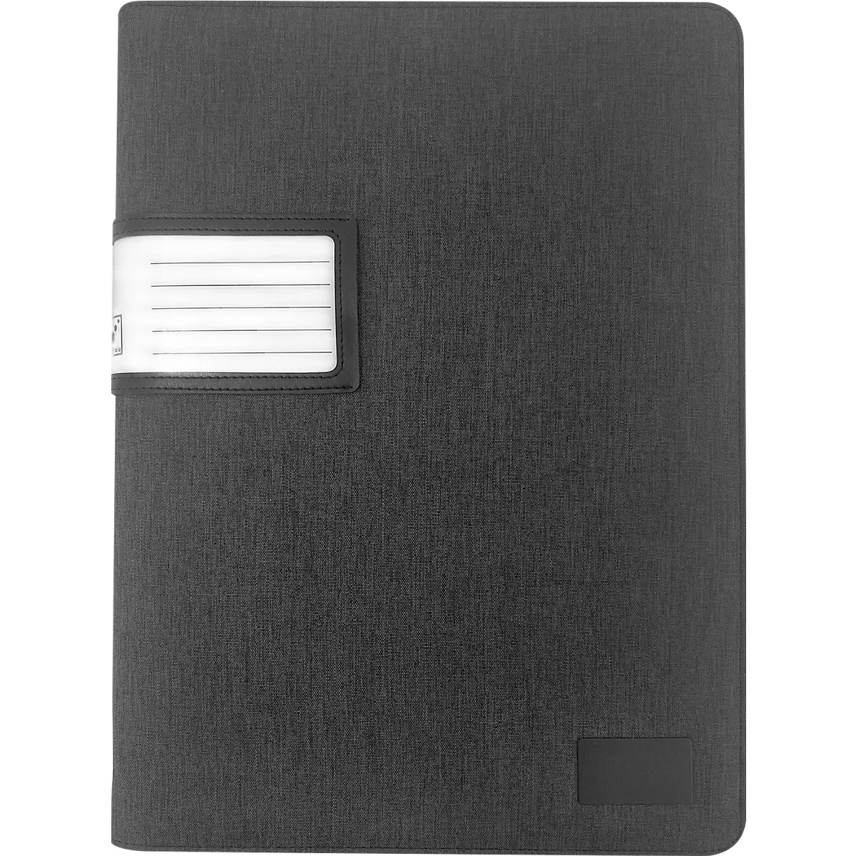 Schlüsselmappe JSA Luzon, Format A4, 28 abnehmbare Schlüsselringe mit Beschriftungsfächern, 2 Stiftefächer, B 285 x T 40 x H 385 mm, RPET, schwarz