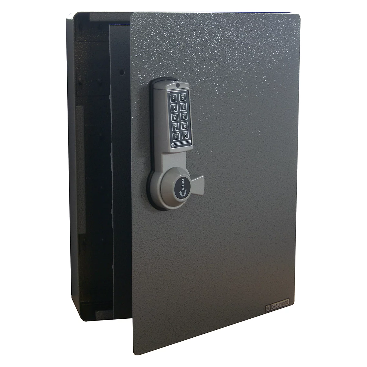 Schlüsselschrank, Elektronikschloss, 141 Haken, silber hammerschlag
