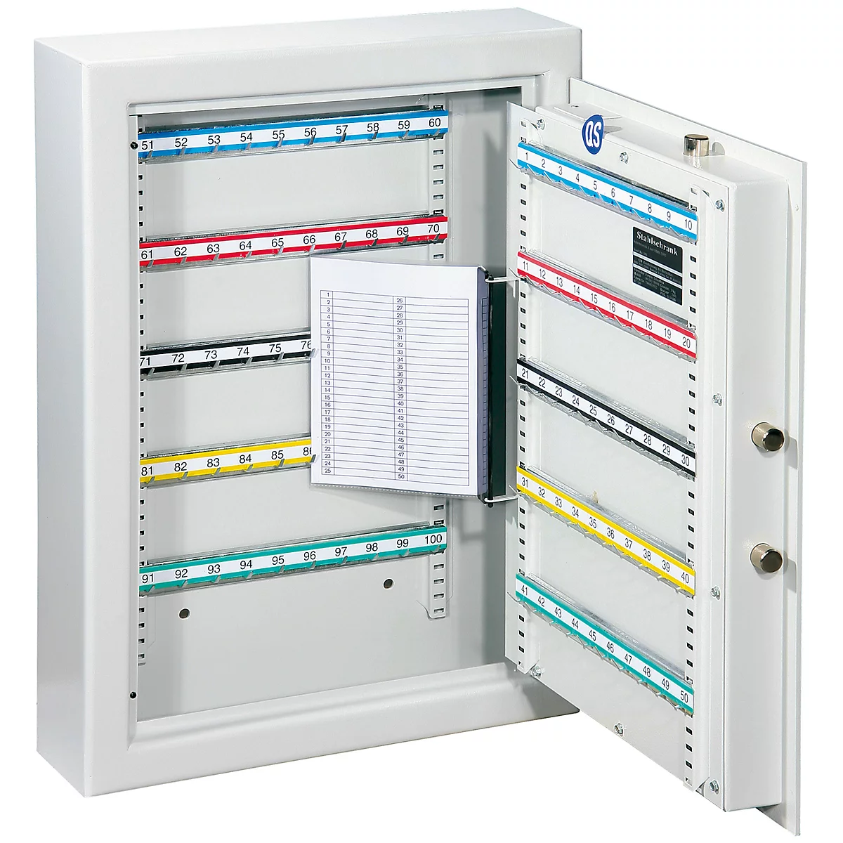 Schlüsseltresor FORMAT ST 100, für 100 Schlüssel, lichtgrau RAL 7035