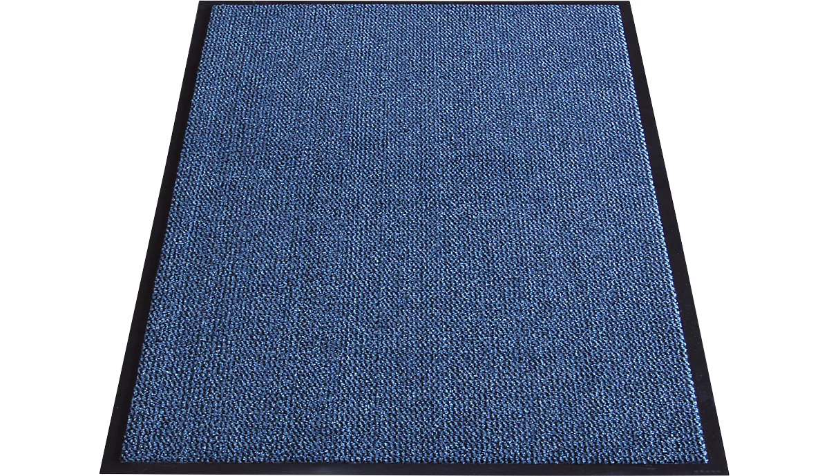 Schmutzfangmatte Eazycare Econ, für Innenbereiche, UV-resistent, melierte Oberfläche, rutschfester Vinylrücken, L 1500 x B 900 mm, PP, blau