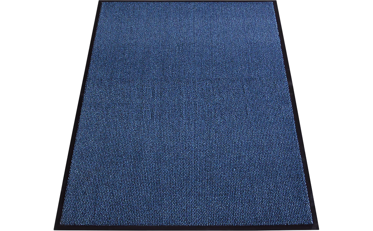 Schmutzfangmatte Eazycare Econ, für Innenbereiche, UV-resistent, melierte Oberfläche, rutschfester Vinylrücken, L 1800 x B 1200 mm, PP, blau