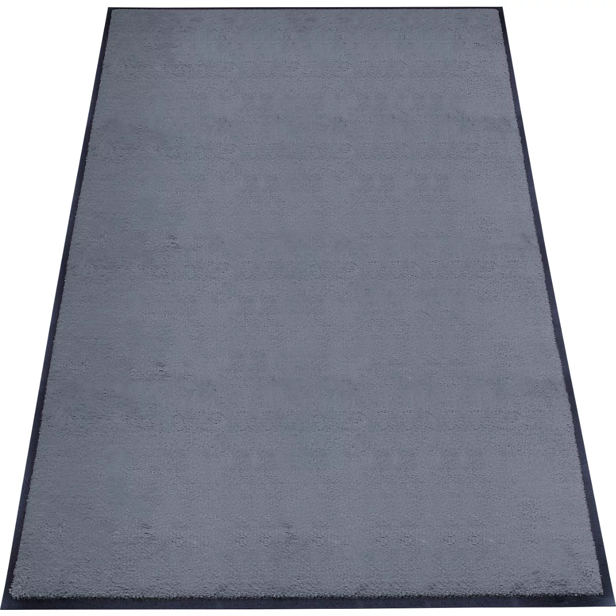 Schmutzfangmatte miltex Eazycare Style, eckig, antistatisch, UV-beständig, waschbar, High-Twist-Nylon & Niltrilgummi, 1200 x 2000 mm, blaugrau