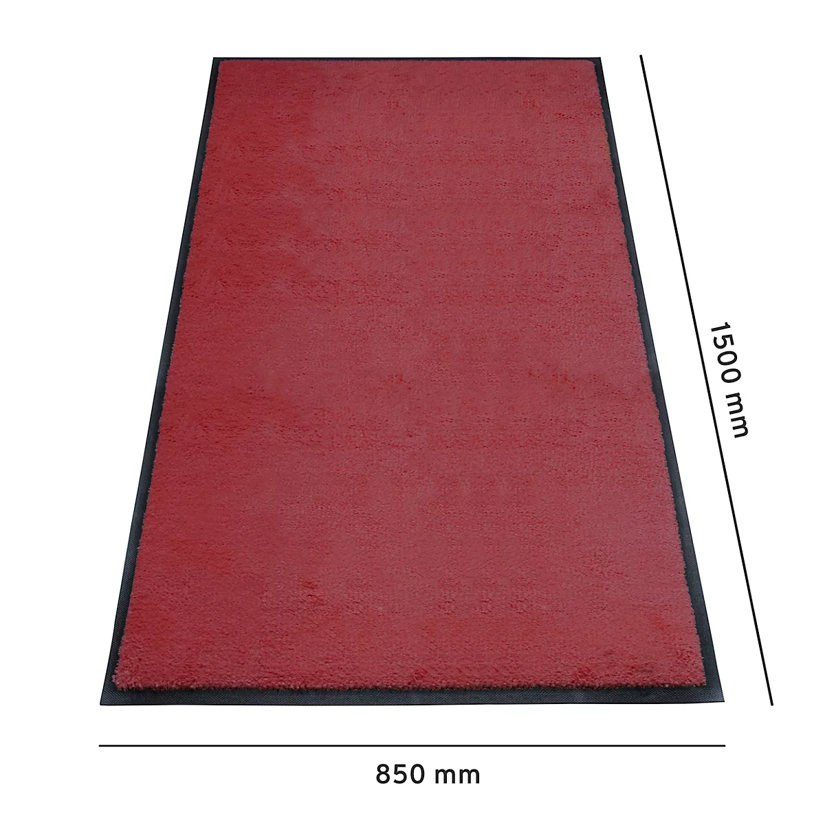 Schmutzfangmatte miltex Eazycare Style, eckig, antistatisch, UV-beständig, waschbar, High-Twist-Nylon & Niltrilgummi, 850 x 1500 mm, braunrot