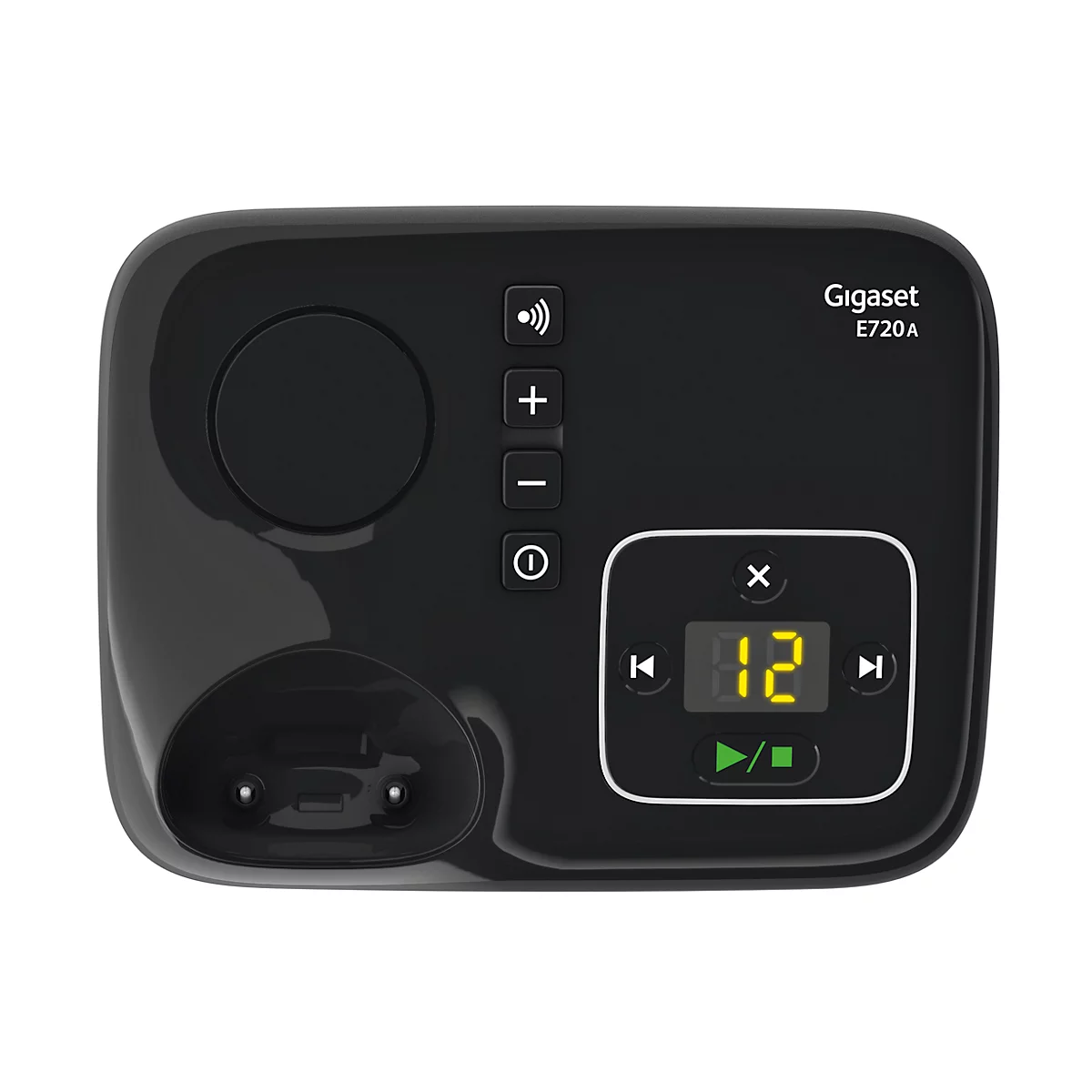 Schnurloses Telefon Gigaset E720A, analog &amp;amp; Bluetooth, Anrufbeantworter, Telefonbuch, 2,2″ Farbdisplay, Reichweite bis 50/300 m, Sprechzeit bis 14 h, schwarz