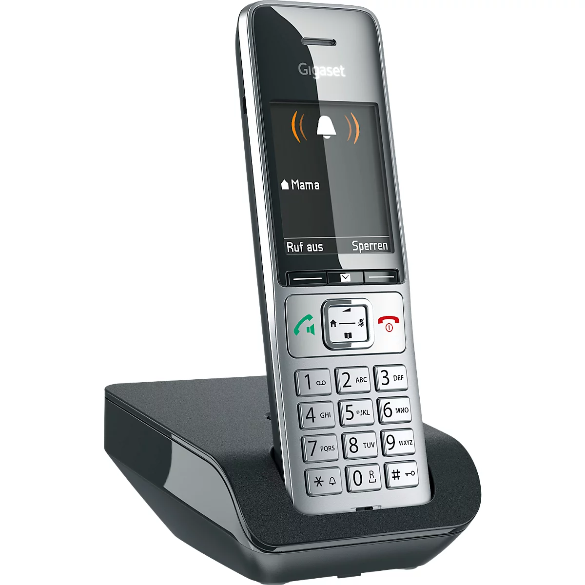 Schnurlostelefon Gigaset 500 Comfort, 2,2' TFT-Farbdisplay, Freisprechfunktion, Hörgerätekompatibel, schwarz