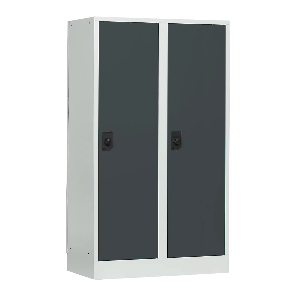 Schoollocker, compartimentbreedte 400 mm, 2 compartimenten, lichtgrijs/antraciet
