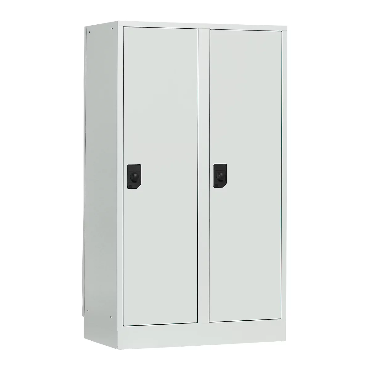 Schoollocker, compartimentbreedte 400 mm, 2 compartimenten, lichtgrijs/lichtgrijs