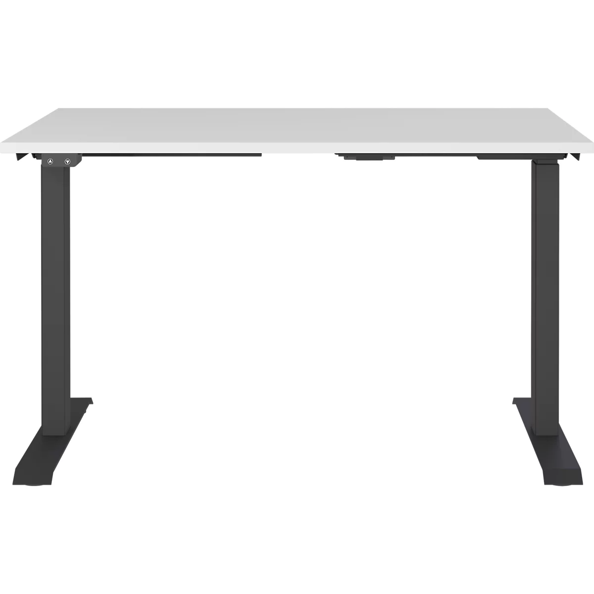 Schreibtisch Agenda, elektrisch höhenverstellbar, B 1200 x T 800 x H 720-1200 mm, Lichtgrau/Schwarz + Memory-USB-Panel
