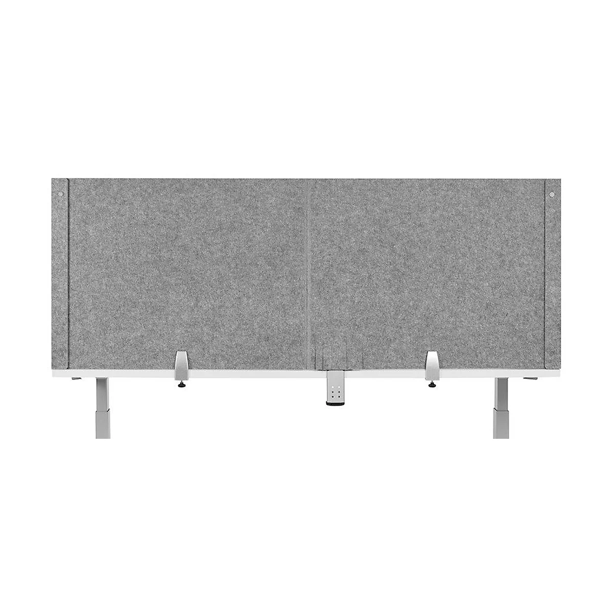 Schreibtisch-Akustik-Trennwand BE Safety Screen U-Form, ohne Acrylfenster, Dicke 10 mm, B 160 x T 80 x H 60 mm, hellgrau