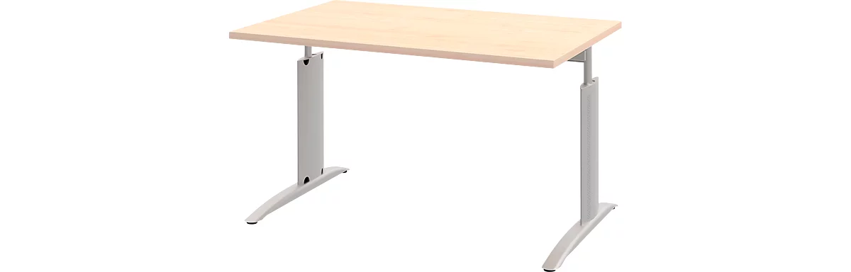 Schreibtisch BARI, Rechteck, Form A, C-Fuß, B 1200 x T 800 mm, Ahorn-Dekor