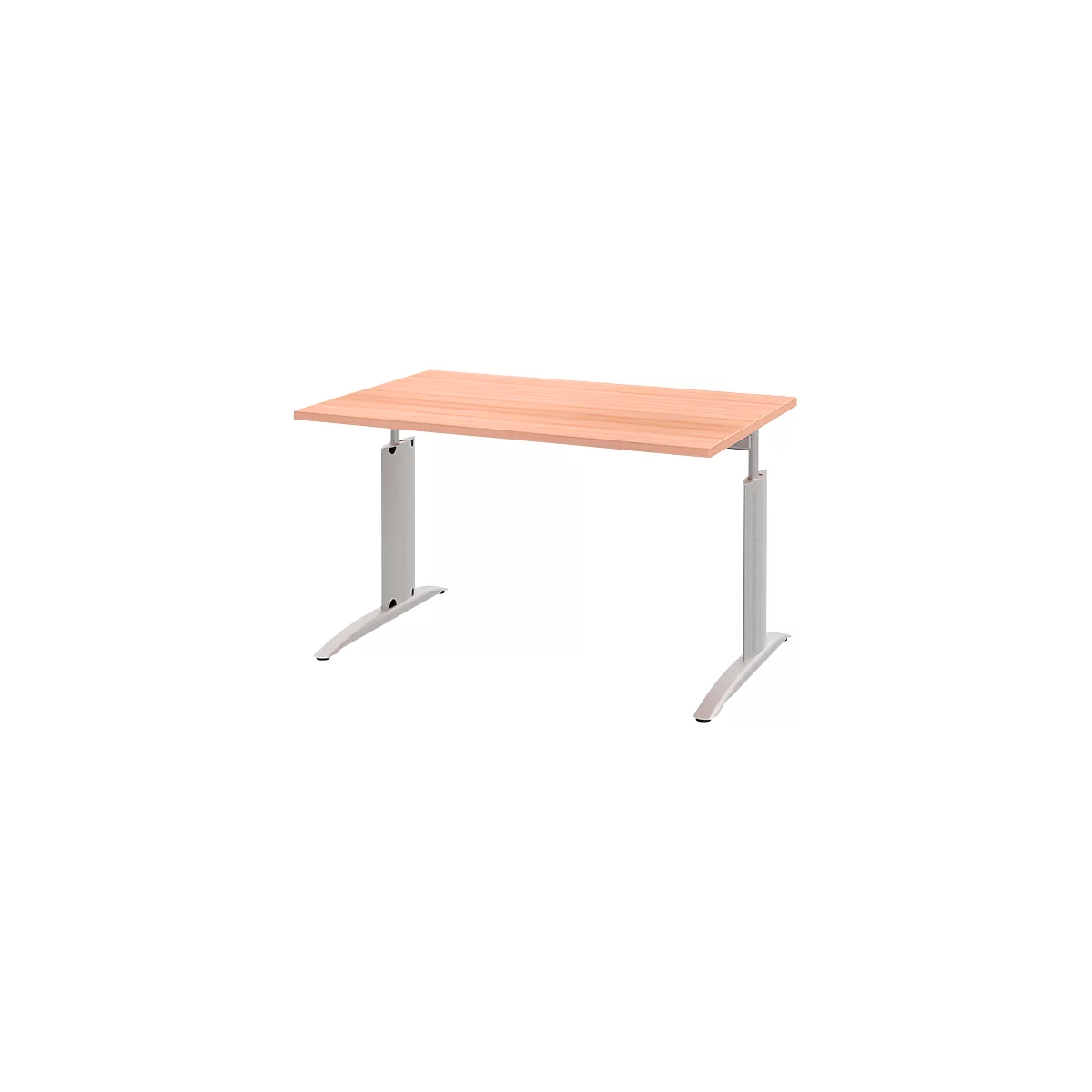 Schreibtisch BARI, Rechteck, Form A, C-Fuß, B 1200 x T 800 mm, Buche-Dekor