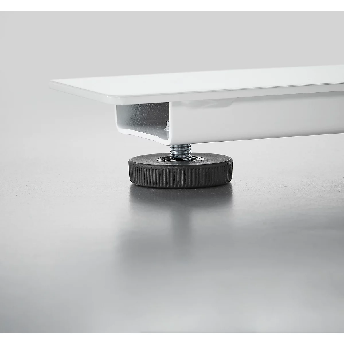 Schreibtisch mit Bambus-Zubehörschublade & Kabelkanal aus Recyclingfilz, elektrisch höhenverstellbar, B 1600 x T 800 x H 605–1265 mm, graphit/weiss