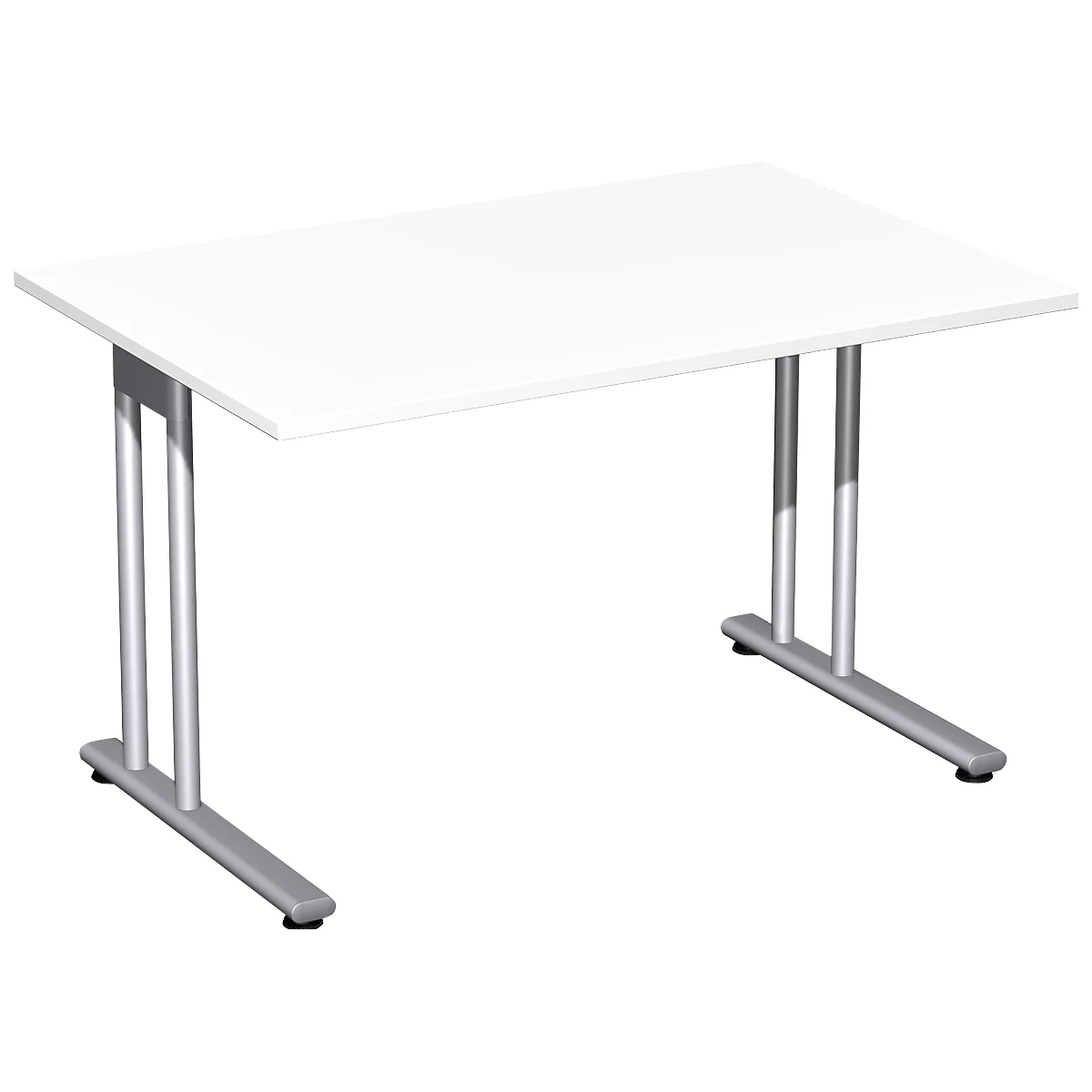 Schreibtisch PALENQUE, C-Fuß, Rechteck, B 1200 x T 800 x H 720 mm, weiß