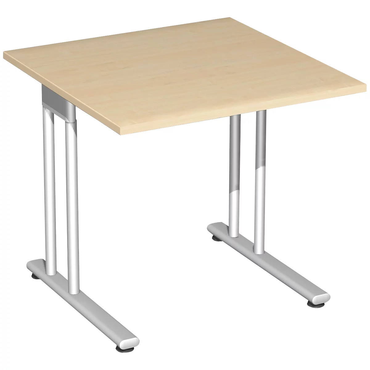 Schreibtisch PALENQUE, C-Fuß, Rechteck, B 800 x T 800 x H 720 mm, Ahorn