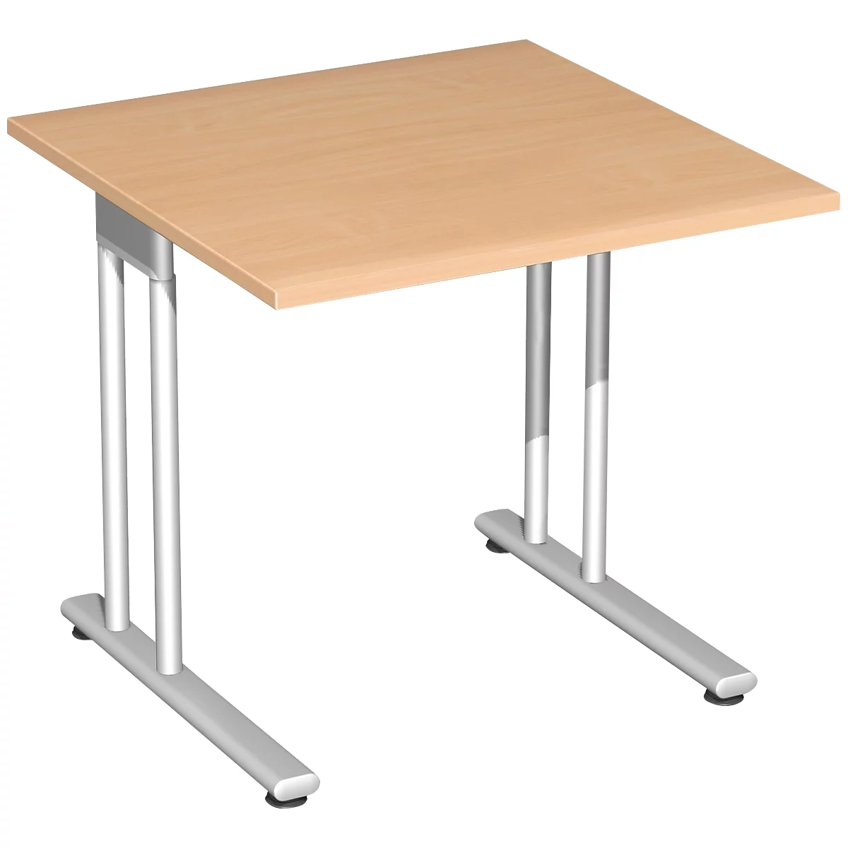 Schreibtisch PALENQUE, C-Fuß, Rechteck, B 800 x T 800 x H 720 mm, Buche