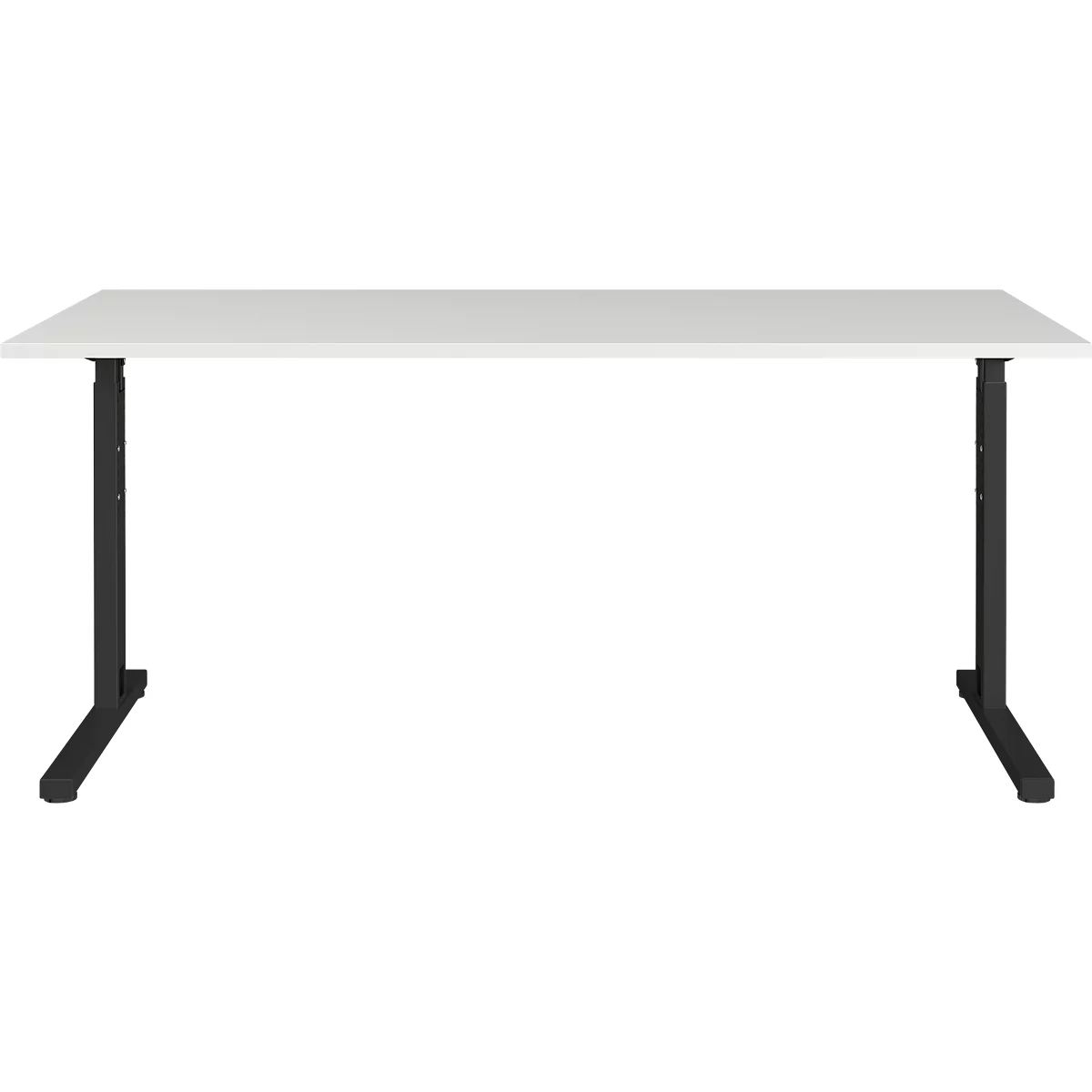 Schreibtisch Profi 2.0, mechanisch höheneinstellbar, B 1800 x T 800 x H 700 - 800 mm, lichtgrau/schwarz