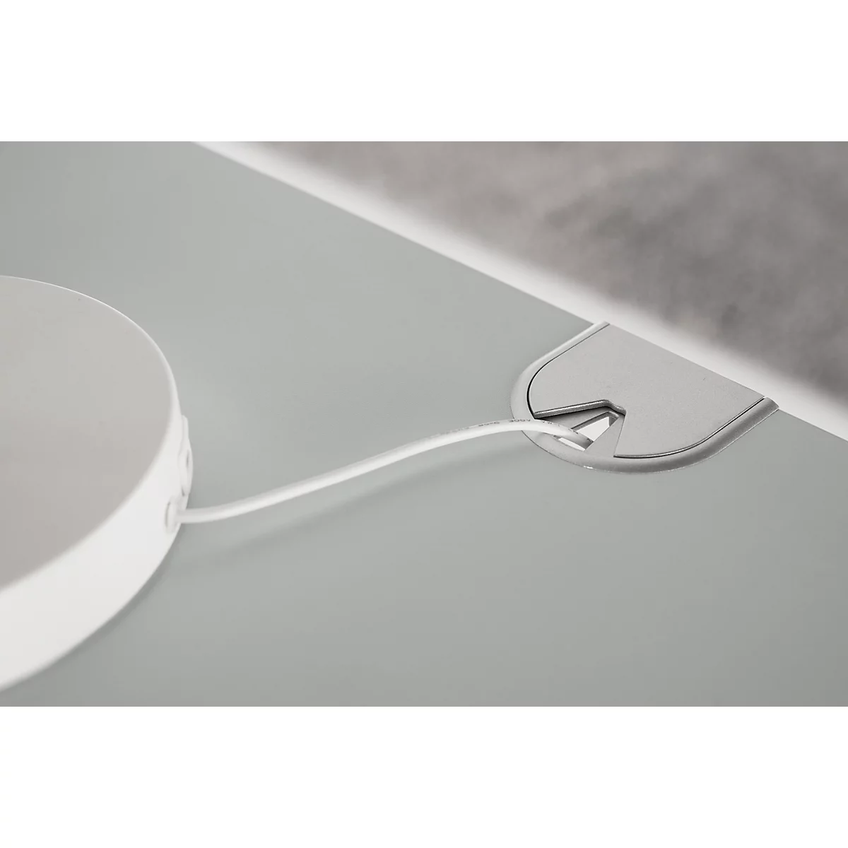 Schreibtisch Standard, elektrisch höhenverstellbar, Rechteck, C-Fuß, B 1200 x T 800 x H 725-1185 mm, weiß/anthrazit