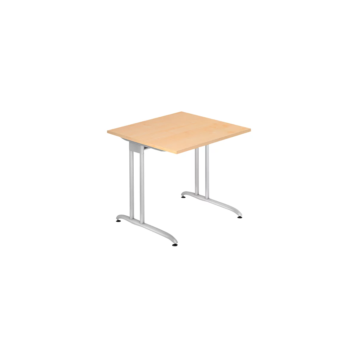 Schreibtisch TARA, C-Fuß, Rechteck, B 800 x T 800 x H 720 mm, Ahorn-Dekor