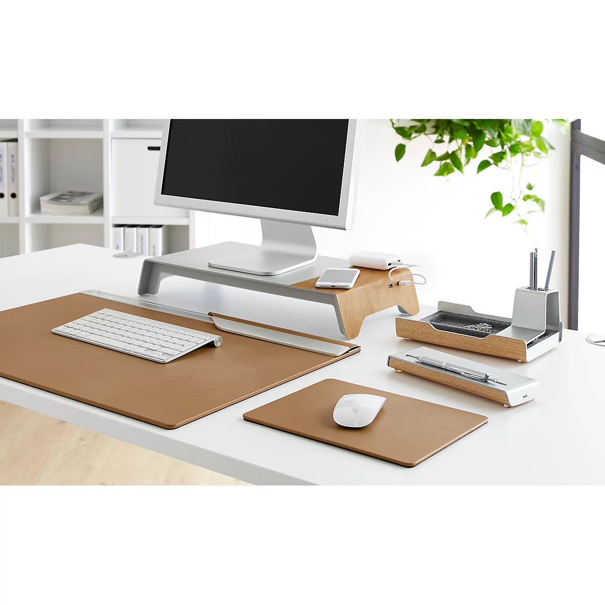 Schreibtischunterlage sigel® smartstyle, Lederimitat, cognacfarben