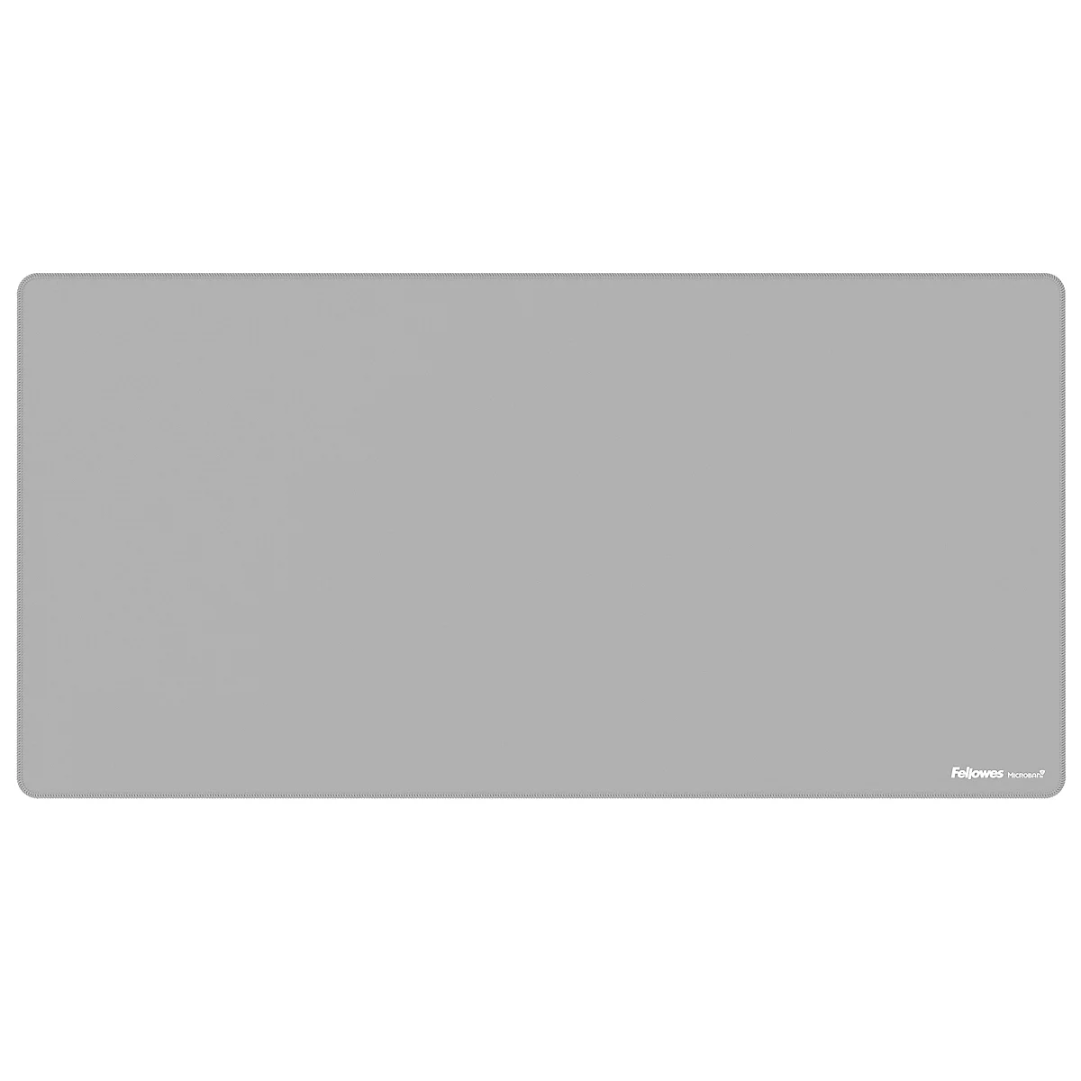 Eine Reihe von Mauspad-Farben in Schwarz, Grau, Beige und Blau. Das Fellowes-Logo ist auf einem Pad zu sehen.