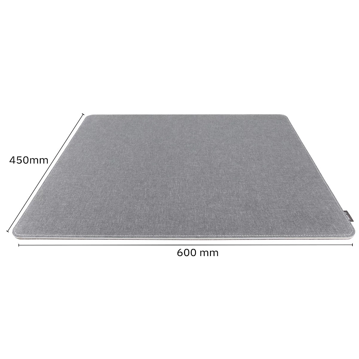 Schreibunterlage Sigel Eyestyle, B 600 x T 450 x H 7 mm, wasserabweisend, Textiloberfläche aus Recycling-PET, hellgrau/schwarz