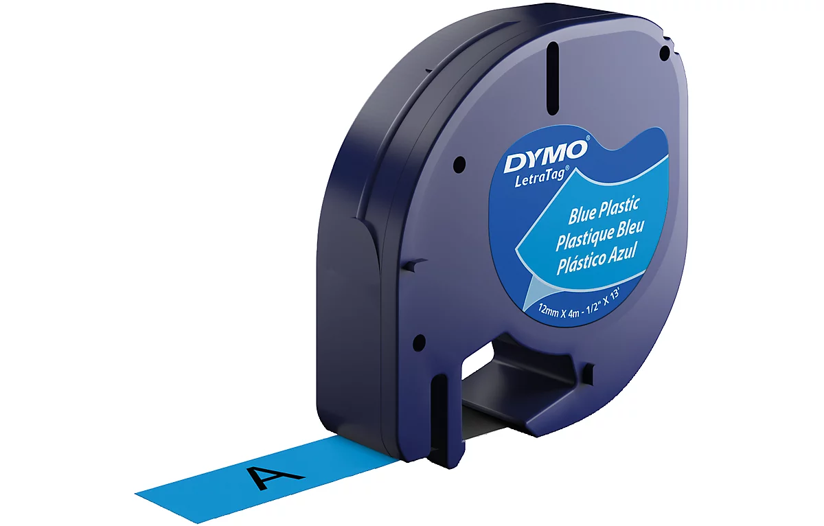 Schriftbandkassette für DYMO® Letra Tag, Kunststoff, 12 mm, blau