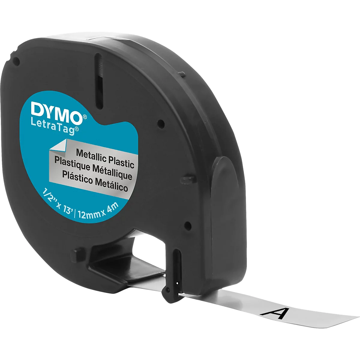 Schriftbandkassette für DYMO® Letra Tag, Metall, 12 mm, silber