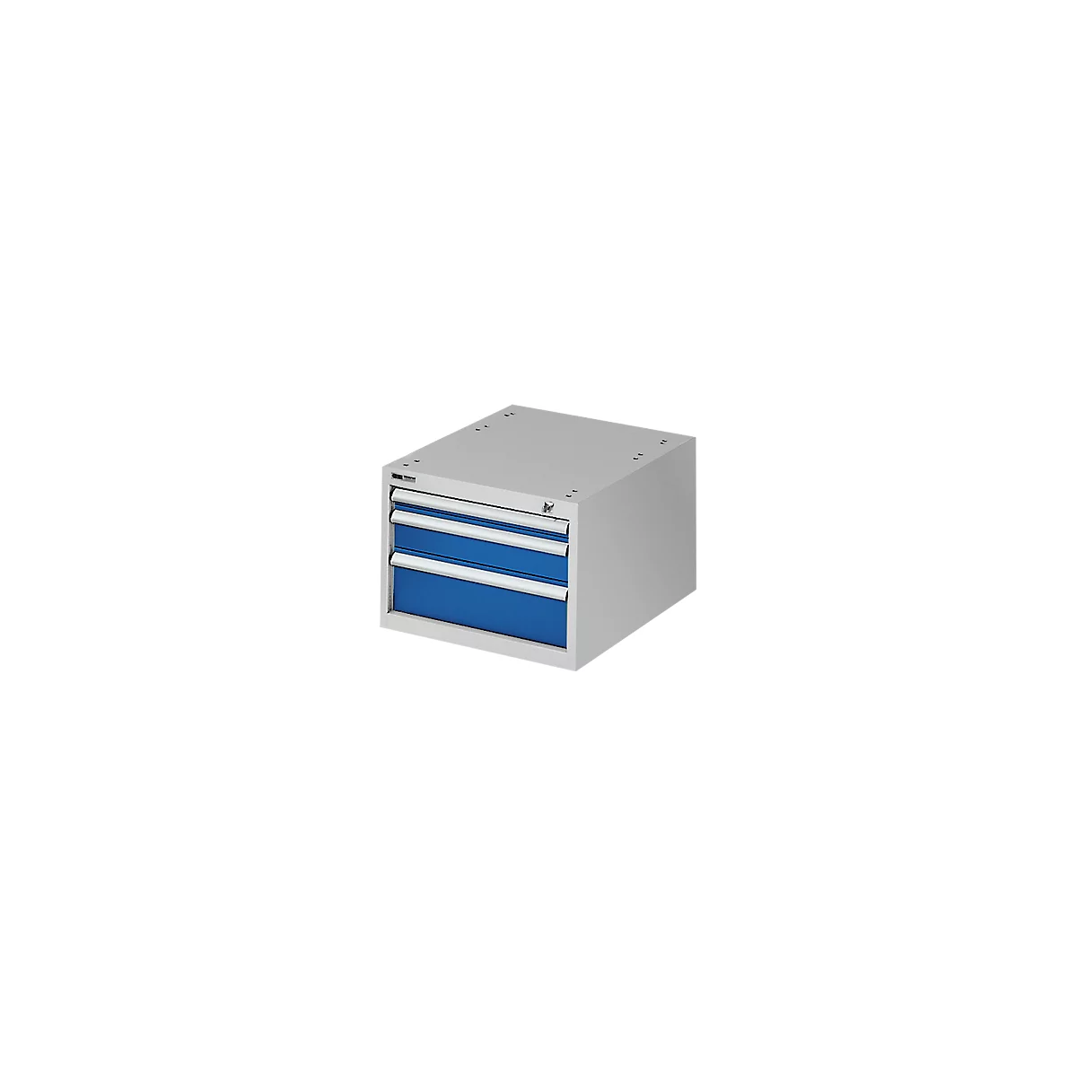 Schubladenkasten zur TOP-Werkbank, Block 1, lichtgrau/blau