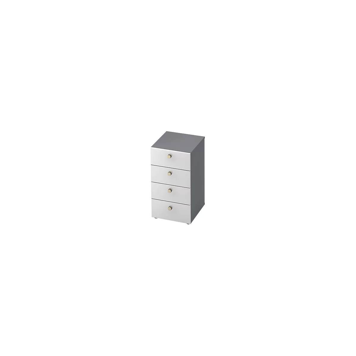 Schubladenschrank TOPAS LINE, 2 OH, B 400 mm, graphit/weiß