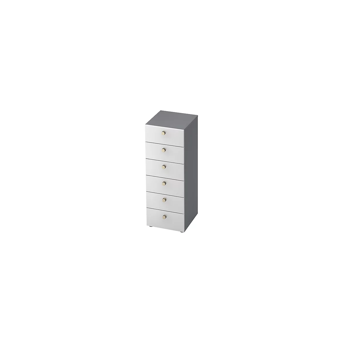 Schubladenschrank TOPAS LINE, 3 OH, B 400 mm, graphit/weiß