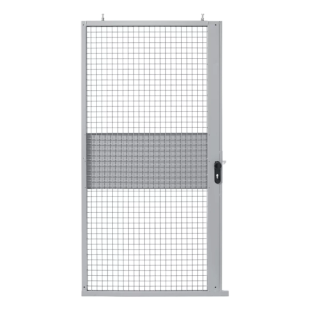Schuifdeur, voor gaas-scheidingswandsysteem, B 1110 x H 2110 mm, lichtzilver