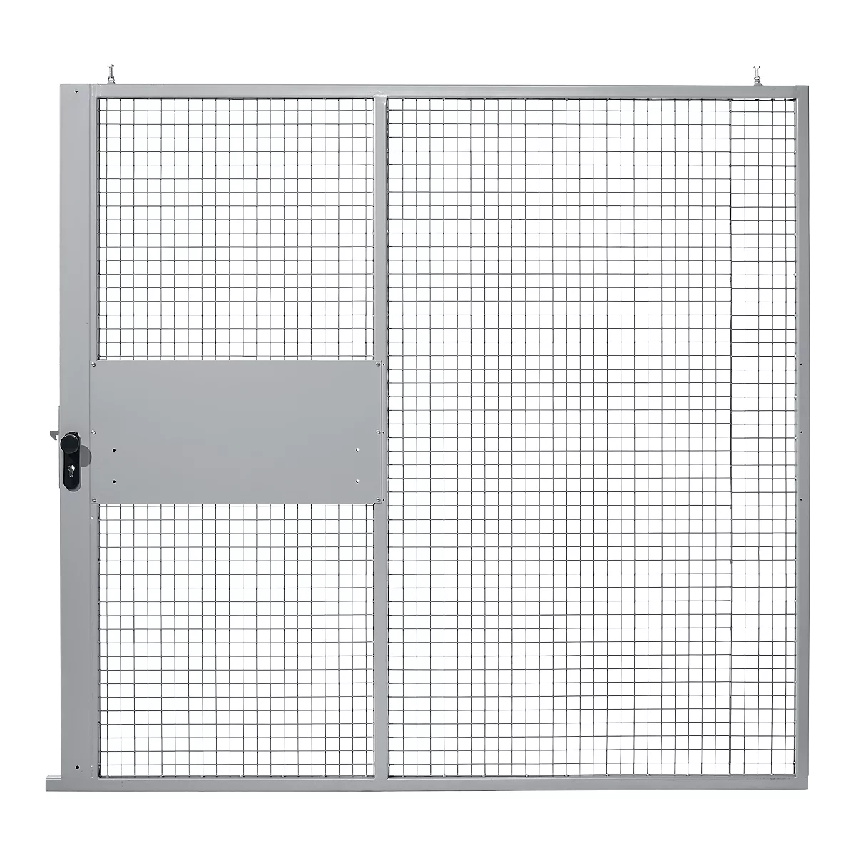 Schuifdeur, voor gaas scheidingswandsysteem, B 2238 x H 2110 mm, licht zilverkleurig