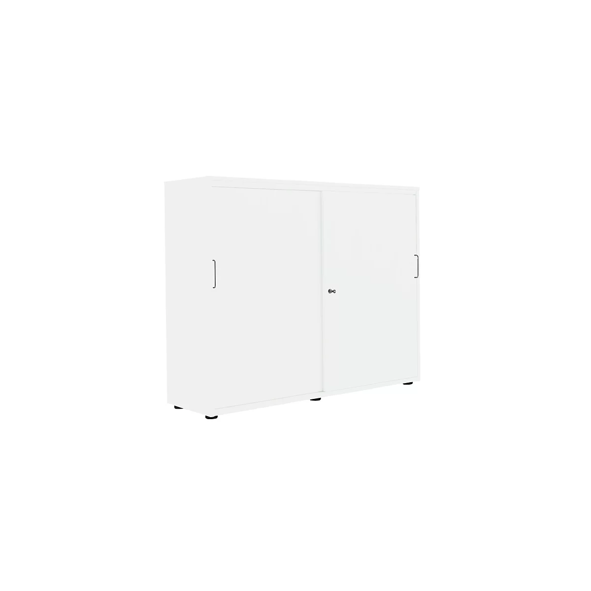 Schuifdeurkast 3 ordnerhoogten, B 1350, wit